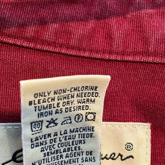 Eddie Bauer Mens XLT like flannel material button down long sleeve - Picture 2 of 7